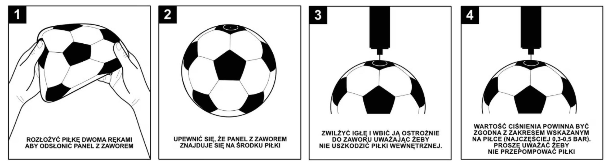 Instrukcja pompowania piłki - komputer