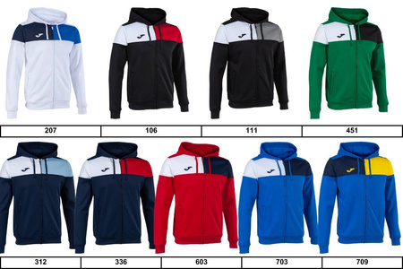 Komplet dresowy JOMA 18x bluza crew V 103087 z długim suwakiem + spodnie combi gold 100761