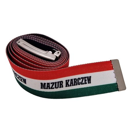 Pasek do spodni MAZUR KARCZEW – sublimacja, metalowa klamra, barwy klubowe