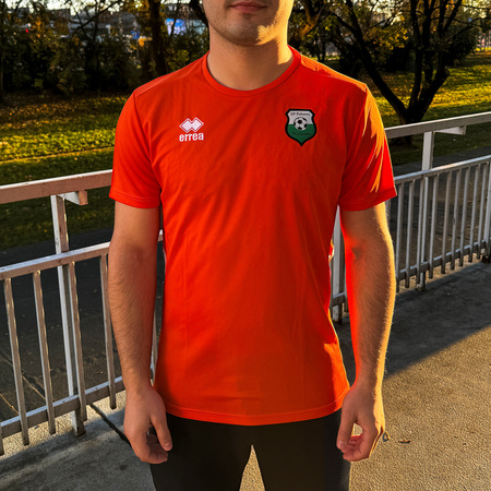 Koszulka meczowa POLONEZ WARSZAWA pomarańczowa — herb żakardowy, nadruk nazwiska, numeru i nazwy klubu na plecach