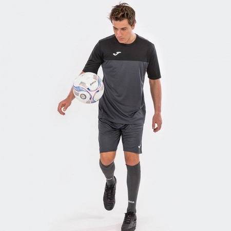 Koszulka piłkarska Joma Winner 100946.151 szaro czarny t-shirt sportowy