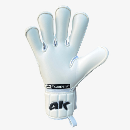 Rękawice 4Keepers Champ Black VI RF2G Junior z płynem do czyszczenia - technologia Super Soft Grip, krój Roll Finger 2nd Gen, elegancka biel