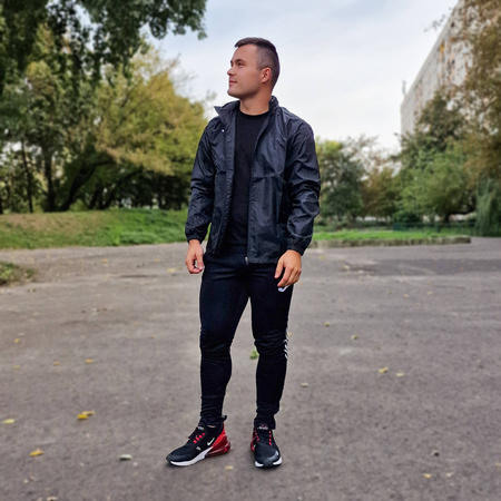 Spodnie Joma Eco Supernova 103194.100 czarne spodnie dresowe na co dzień jak i do treningu zapewniające optymalne dopasowanie