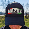 Czapka bejsbolówka 3974 MAZUR KARCZEW czarna – nadruk DTF, barwy klubowe