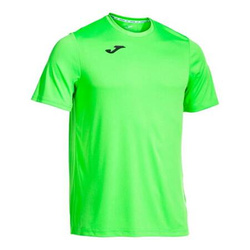 Koszulka piłkarska Joma Combi 100052.020 - fluorescencyjny zielony, krótki rękaw, oddychający materiał, t-shirt sportowy