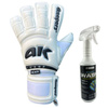 Rękawice 4Keepers Champ Black VI RF2G Junior z płynem do czyszczenia - technologia Super Soft Grip, krój Roll Finger 2nd Gen, elegancka biel