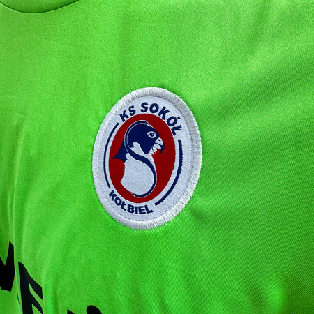 Koszulka treningowa SOKÓŁ KOŁBIEL – oddychający materiał, herb żakardowy, nadruk nazwy, personalizowana