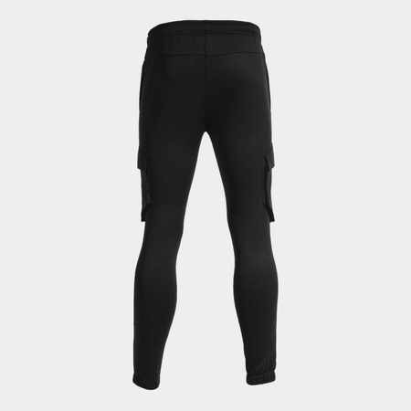 Spodnie Joma Campus Street 103774.100 - czarne, typu cargo, z kieszeniami, ocieplany polarowy materiał, wygodne