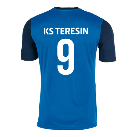Koszulka meczowa Joma KS TERESIN niebieska - herb, nazwa klubu i numer
