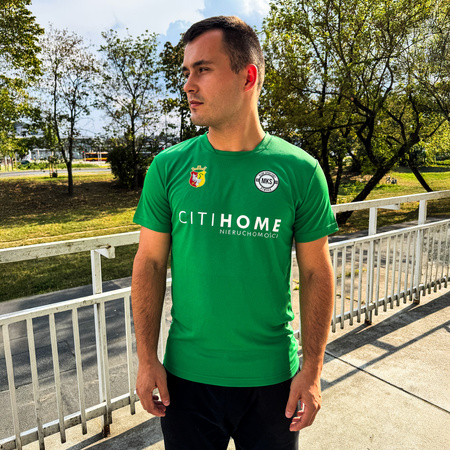 Koszulka MKS OTWOCK treningowa zielona – z herbem DTF, logo, reklamą Citihome i nazwą na plecach, personalizowana