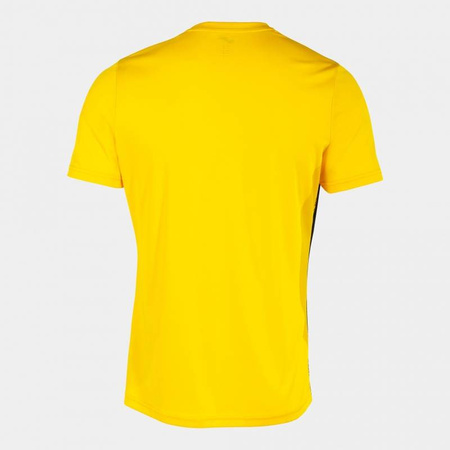 Koszulka piłkarska Joma Inter III 103164.901 - żółto-czarna, pasiaste wzory, krótki rękaw, efekt przetarcia, t-shirt sportowy