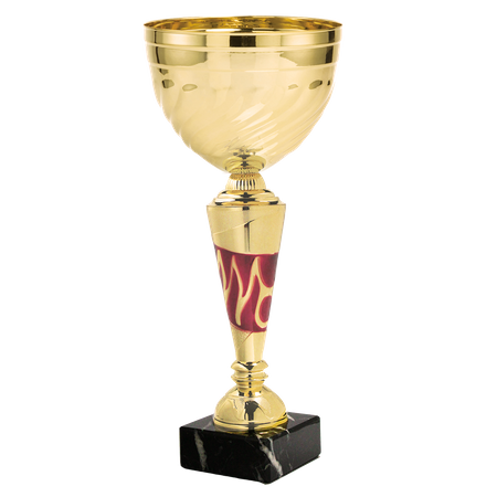 Zestaw pucharów BI BIE.SERIE34 H33 H31 H28 – złote trofea sportowe na podium