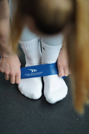 Guma fitness – zestaw 20 gum niebieskich o dużym oporze do treningu oporowego i ćwiczeń ruchowych