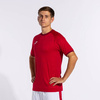 Koszulka piłkarska Joma Gold V 103239.600 - czerwona, krótki rękaw, materiał z recyklingu, prążkowany kołnierz, t-shirt do piłki nożnej i futsalu