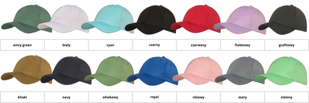 Czapka z daszkiem klasyczna bejsbolówka