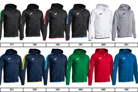 Komplet dresowy JOMA 18x bluza olimpiada 103707 z długim suwakiem + spodnie olimpiada 103741