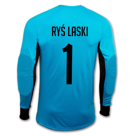 Bluza bramkarska RYŚ LASKI – herb żakardowy, numer na plecach, barwy klubowe