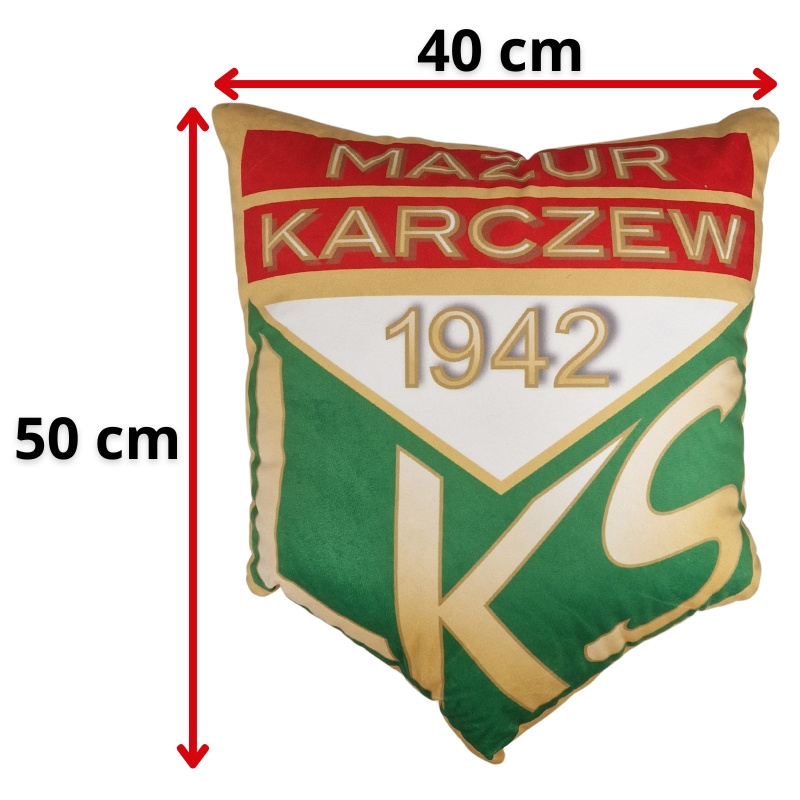 Poduszka ONZE w kształcie herbu - wymiary mazur karczew