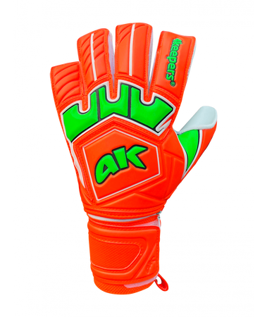 Rękawice 4Keepers Guard Fogo MNC Junior z płynem do czyszczenia - pianka Super Soft, krój Mixed Cut, usztywnienia palców