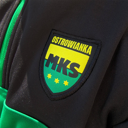 Bluza treningowa Joma MKS OSTROWIANKA - z półzamkiem, czarno-zielona, z herbem i nazwą klubu