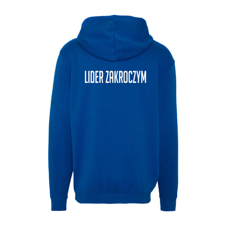 Bluza z kapturem LIDER ZAKROCZYM – bawełniana kangurka z herbem żakardowym i nazwą klubu na plecach, personalizowana dla kibiców