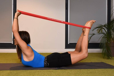 Guma Power Band GTX czerwona YAKIMA 100158 – elastyczna guma treningowa do ćwiczeń z oporem