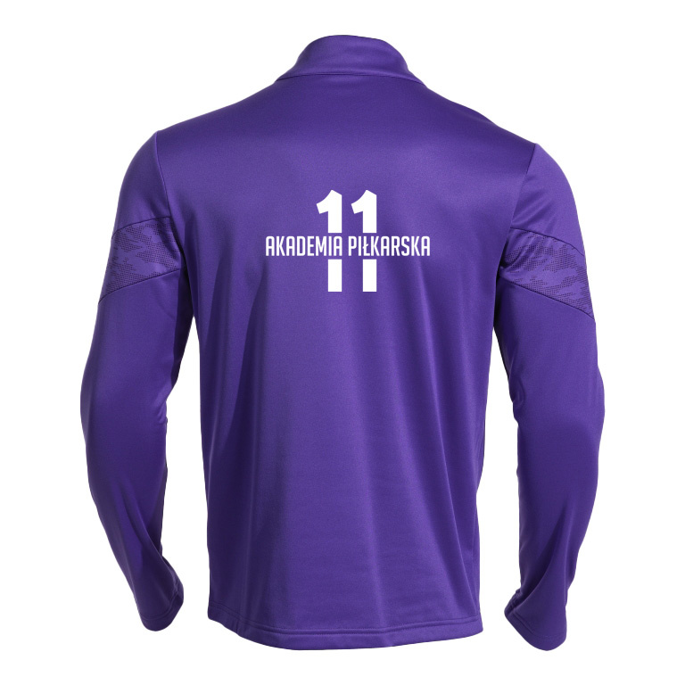Bluza Joma AP11 fioletowa z krótkim suwakiem – napis na plecach