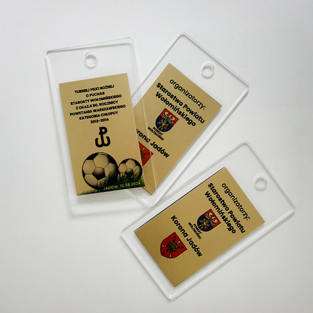 Medal pleksi personalizowany z tabliczką sublimowaną