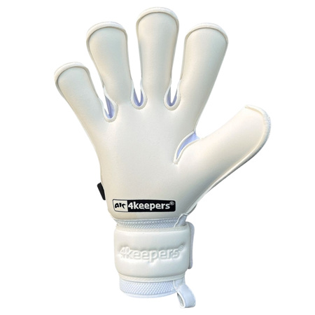 Rękawice 4Keepers Champ Gold White VII RF2G junior z płynem do czyszczenia rękawic gratis - czysta biel, profesjonalny chwyt