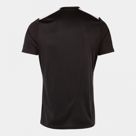 Koszulka piłkarska Joma Champion VII 103081.102 - czarno-biała, krótki rękaw, oddychający materiał, odporna na przetarcia, t-shirt sportowy