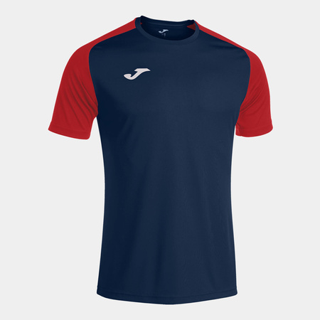 Koszulka piłkarska Joma Academy IV 101968.336 - granatowo-czerwona, krótki rękaw, oddychający materiał, t-shirt sportowy