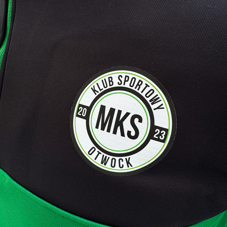 Bluza treningowa MKS OTWOCK zielono-czarna – z suwakiem, herbem DTF, nazwą na plecach, personalizowana