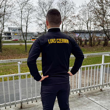 Dres treningowy LUKS Czerwin czarny — bluza ze znakowaniem i spodnie dresowe