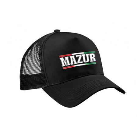 Czapka z daszkiem MAZUR KARCZEW – nadruk DTF, barwy klubowe