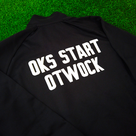 Bluza treningowa OKS Start Otwock – z suwakiem, ściągaczem, herbem żakardowym i nadrukiem nazwy klubu, personalizowana dla kibiców