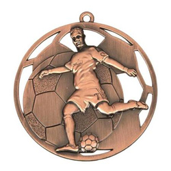 Medal piłkarski - BI ME.060 - brązowy – wyjątkowa nagroda z ażurowym motywem