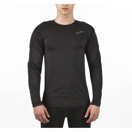 Koszulka bramkarska Joma Protection 100009.100 - czarna, długi rękaw, ochraniacze łokci i ramion, płaskie szwy, strój piłkarski