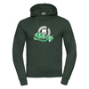 Bluza z kapturem POLONEZ WARSZAWA zielona – bawełniana z nadrukiem DTF