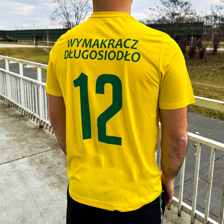 Koszulka Joma Combi WYMAKRACZ DŁUGOSIODŁO żółta – sportowa koszulka z herbem i numerem dla kibiców i zawodników z Długosiodła