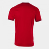 Koszulka piłkarska Joma Gold V 103239.600 - czerwona, krótki rękaw, materiał z recyklingu, prążkowany kołnierz, t-shirt do piłki nożnej i futsalu