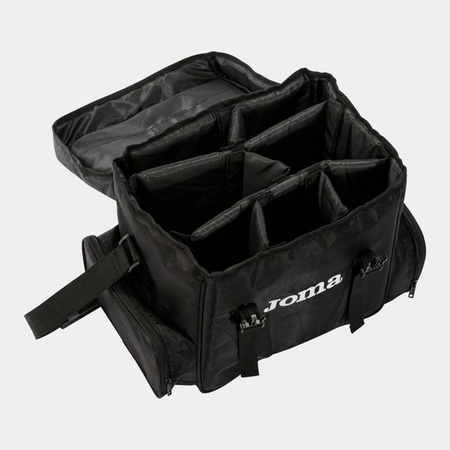 Torba Joma Medical Bag 400632.100 czarna medyczna torba sportowa posiadająca wiele kieszeni wykonana z wysokiej jakości materiałów