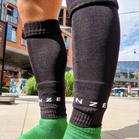 Getry ONZE SPARTA LEONCIN bez stopy – wytrzymałe i dopasowane, klubowe barwy