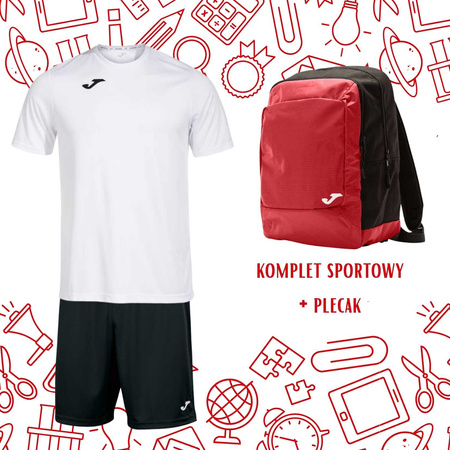 Zestaw szkolny JOMA – wyposażenie na WF z czerwonym plecakiem Joma