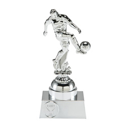 Statuetka BI ST.012 srebrny piłkarz z piłką H21 – unikalna statuetka piłkarska