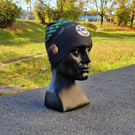 Czapka treningowa MKS OTWOCK czarna – elastyczna z logo sublimowanym, uniwersalna, szybka wysyłka