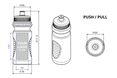 Bidon 660 ml z nadrukiem