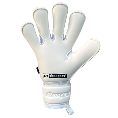 Rękawice 4Keepers Champ Gold VII RF2G junior z płynem do czyszczenia rękawic gratis - białe rękawice bramkarskie w rozmiarach juniorskich
