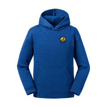 Bluza z kapturem LIDER ZAKROCZYM – bawełniana kangurka z herbem żakardowym i nazwą klubu na plecach, personalizowana dla kibiców