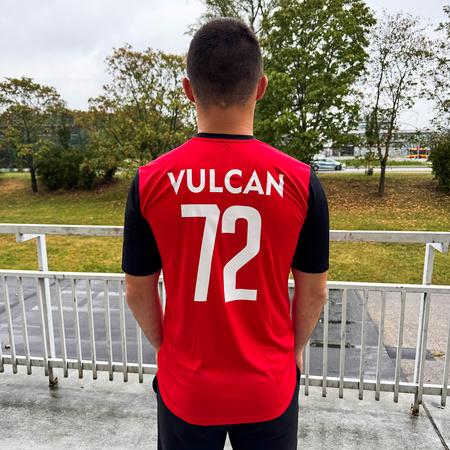 Koszulka meczowa JOMA VULCAN – herb żakardowy, numer, nazwa, oddychający materiał, personalizowana dla zawodników