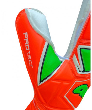 Rękawice 4Keepers Guard Fogo MNC Junior z płynem do czyszczenia - pianka Super Soft, krój Mixed Cut, usztywnienia palców